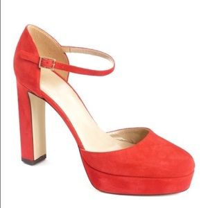 Dvf Mika Mary Jane pumps in orange suede